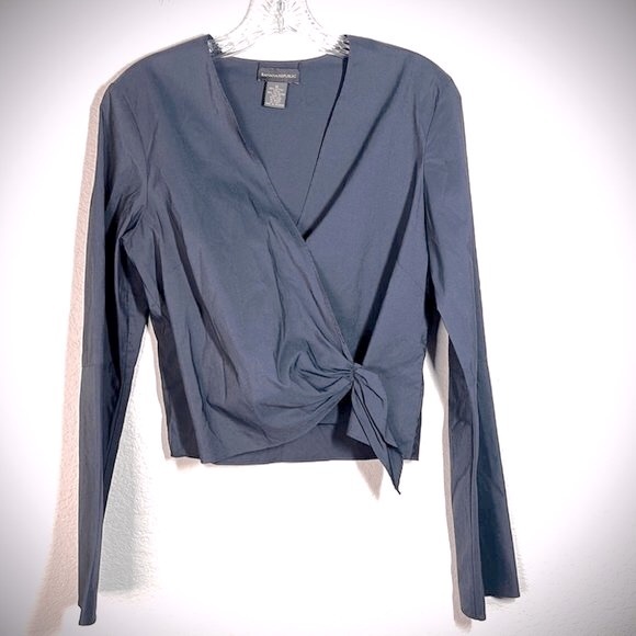 Banana Republic Tops - [Banana Republic] Women's Long Bell Sleeved Gray Wrap Top